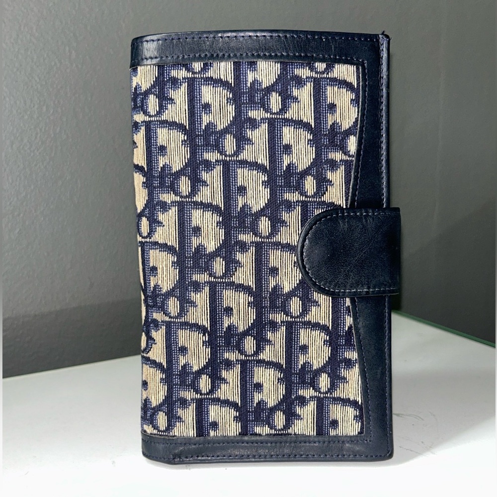 Christian Dior Vintage Oblique Trotter Snap Wallet